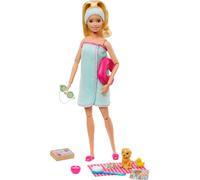 Poupée Barbie Wellness Spa et set de jeu avec chiot et 9 accessoires
