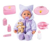 Bayer Design - 94694 - Poupon - Piccolina Magic Eyes Avec Accessoires - Sons De Bébé + Il Bouge Sa Bouche Pour Téter - 46 Cm