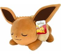 Pokémon Bandai Peluche Evoli (Eevee) 40cm - Peluche Toute Douce Qui dort - JW0222