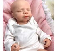Poupée bébé de 45cm Qui a l’air réelle,poupées en Silicone Tout Le Corps, poupée réaliste et anatomiquement correcte