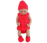 Poupée bébé en silicone réaliste de 10 pouces, poupée douce pour nouveau-né garçon avec de beaux vêtements, membres mobiles flexibles, jouet amusant pour enfants, tout-petits et (Garçon noir de 10