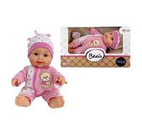 Poupée Bébé Fille 23Cm En Vinyle Avec Chapeau Et Ensemble