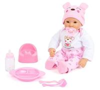 Poupée Bébé Fille avec Accessoires - SMALL FOOT - Small Foot 11522 - Corps Souple - 5 pièces - Multicolore