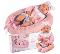 Poupée bébé interactive 41 cm avec cocon, sons réalistes - Kinderplay Lili (KP3513)
