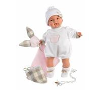 Poupée Bébé - Llorens - Joelle - 38 cm - Fonctionne à piles - Inclut sucette et couverture