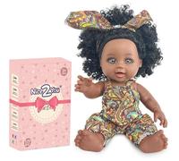 Poupée Bébé Nice2you 10 Pouces - Noire réaliste, cheveux bouclés