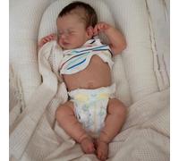 Poupée bébé réaliste de 48, 3 cm avec Cheveux réalistes, Bras et Jambes Mobiles, Adorable Corps Entier en Silicone pour Faire Semblant de Jouer, Fille en Silicone