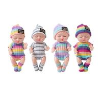 Poupée bébé réaliste : jeu de 4 pièces, nouveau-nés réalistes, corps en vinyle doux, poupée de jeu interactive, idéale pour les jeux de rôle pour les filles, les vacances de