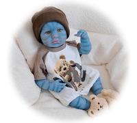 Poupée Bébé Reborn 49 cm Soft Vinyle Réalistes Ava-Tar Bebe | Nouveau-nés Baby Doll Correct Yeux Fermés Cadeau d'Anniversaire Noël Accessoires de Photographie Collection Collectez