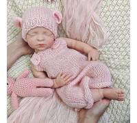 Poupée bébé reborn en silicone réaliste - nouveau-né endormi réaliste de 17 pouces avec détails faits à la main et anatomiquement correct pour les enfants et les personnes âgées, cadeau de festival