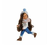 Berjuan Eva Articulated Brown Hair Cowboy Pants Jersey White Wool 5823-22 Doll Beige Enfants