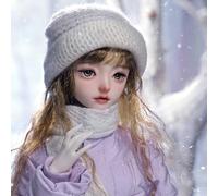 Poupée BJD 1/4 de 44 cm articulée à billes mobiles avec tenue et chaussures, perruque, maquillage, cadeau de collection pour fille