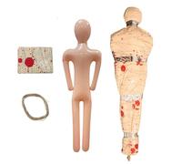 Poupée cadavre Halloween Mannequin gonflable complet - Décoration effrayante réaliste avec du sang pour scènes de crime cimetière à thème jardin extérieur