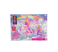 Barbie Calendrier de l’Avent JFL66 – poupée + 24 accessoires (licorne, animaux, sirène, fée)