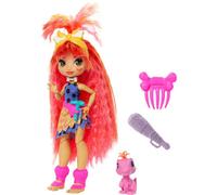 Poupée Cave Club Emberly (25 cm), poupée de mode préhistorique avec dinosaure domestique
