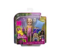 Barbie - It Takes Two - Coffret Vive Le Camping - Poupée Chelsea, Hibou, Sac de Couchage, Boussole et Accessoires de Camping - Cadeau dès 3 Ans, HDF77