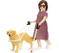 Poupée Chien Canne Aveugle