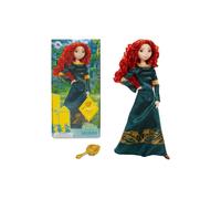 Disney Store Poupée pour Enfants Princesse Merida, Rebelle, 29 cm, avec Brosse à détails moulés, Jouet entièrement articulé avec Robe Verte - Convient aux 3 Ans et Plus