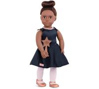 Poupée classique - OUR GENERATION - Malika - Yeux marron - Robe noire - 46cm