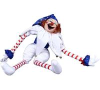 Poupée clown d'Halloween Décoration de poupée clown effrayante Ornement de clown suspendu pour les activités sur le thème de l'horreur
