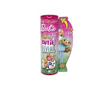 Barbie Coffret Cutie Reveal Avec Poupée Articulée Blonde Et Mèche Bleue, Ourson Dauphin, 10 Surprises Et Accessoires Inclus, À Collectionner, Jouet Enfant, A Partir De 3 Ans, HRK25