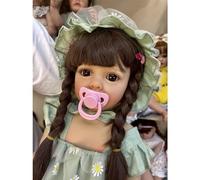 Poupée comme la vie, poupée caucasienne avec longs cils, poupée fille super douce avec cheveux enracinés de 53 cm