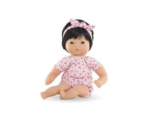 Poupée Corolle Bébé Calin Nina 30 cm corps souple yeux dormeurs parfum vanille avec accessoires Rose