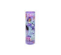 Barbie Poupée Cutie Reveal Bisounours, avec Costume en Peluche Touvaillante et 10 Surprises, y Compris Changement de Couleur et Mini Ours, JFV61