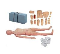 Poupée d'allaitement taille réelle avec modules de plaie et d'amputation pour l'éducation infirmière - Comprend un manteau et un sac de rangement