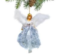 Poupée d'ange de Noël - Ornements de Noël pour arbres d'anges | Ange Topper Décorations pour arbres de Noël, ornement d'ange pour sapin de Noël avec ailes, pendentif d'ange fabriqué, Consulte la