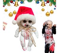 Poupée de bébé effrayante - 9,84 x 4,72 x 9,15 pouces - Grande figurine d'horreur avec effet de sang artificiel réaliste - Accessoire portable léger - Décoration de poupée zombie effrayante - Jouet
