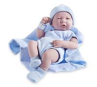 Poupée de bébé - JC TOYS - 102-18540 - Corps en Caoutchouc - Bleu - 36 cm