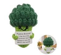 Poupée de brocoli positive amusante - Crochet - Jouet avec carte d'encouragement - Cadeau positif