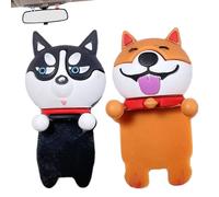 Poupée de Chien couchée, poupée de Chien pour téléphone | Statue en Silicone en Forme de Chien couché pour téléphone | Décoration de d'immatriculation de stationnement, Accessoire décoratif d'intér
