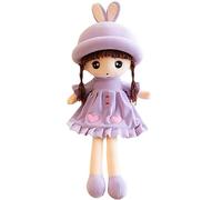 Poupée de Chiffon Fille Mignon Jouet en Peluche Bébé Douce Poupée Princesse Chapeau et Vêtements Détachables Cadeau Fille Pour à Partir de 0 ans + , Cadeau Pour Anniversaire,de baptême,Valentin, Noël