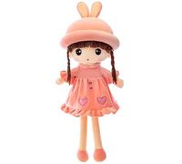 Poupée de Chiffon Fille Mignon Jouet en Peluche Bébé Douce Poupée Princesse Chapeau et Vêtements Détachables Cadeau Fille Pour à Partir de 0 ans + , Cadeau Pour Anniversaire,de baptême,Valentin, Noël