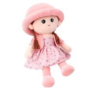 Poupée de Chiffon Fille Mignon Jouet en Peluche Bébé Douce Poupée Princesse Chapeau et Vêtements Détachables Cadeau Fille Pour à Partir de 0 ans + , Cadeau Pour Anniversaire,de baptême,Valentin, Noël