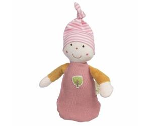 Poupée de Chiffon Lutin Rose rayé 20 cm coton bio Sigikid® - Doudou b