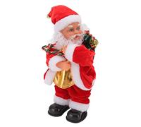 Poupée de décoration de Noël musicale électrique, dansante et classique, avec expression joyeuse, décoration animée pour la décoration de Hau (sac à dos)