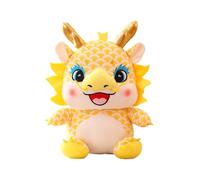 Poupée de dragon en peluche pour bébé assis - Mascotte de l'année du dragon - En peluche - Ambiance du Nouvel An - Avec signe du zodiaque - Poupée dragon (E, taille unique)