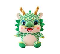 Poupée de dragon en peluche pour bébé assis - Mascotte de l'année du dragon - En peluche - Ambiance du Nouvel An - Avec signe du zodiaque - Poupée dragon (F, taille unique)