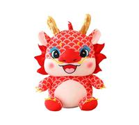 Poupée de dragon en peluche pour bébé assis - Mascotte de l'année du dragon - En peluche - Atmosphère du Nouvel An - Avec signe du zodiaque (A, taille unique)