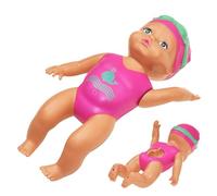 Poupée de nageuse étanche, poupée bébé Nageur de 3, 5X 5, 9 Pouces, Baby-Baignoire en Plastique bébé, Eau Mignonne pour Piscine Bain Nageur d'eau, Jouets