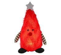 Poupee de Noël - 8.27 Pouces Figurine Festive | Tissu décoratif - Lumière animée avec Batterie AAA éclairant Bureaux cheminées foyers Parfait pour fêtes écoles et décoration