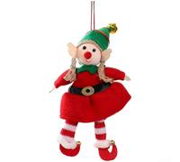 Poupée de Noël à suspendre avec un charmant motif de fée fabriquée à partir de tissu doux pour une utilisation décorative sur les arbres de Noël, améliorant l'ambiance de vacances à la maison ou au