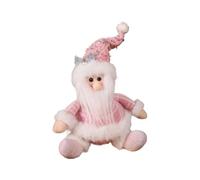 Poupée de Noël - Pendentif Noël saisonnier | Peluche en velours avec détails brodés, figurine rose suspendue avec style compact, accessoire de vacances avec look joyeux pour rebord de fenêtre, table