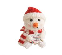 Poupée de Noël positive au crochet avec carte positive, ours de Noël mignon, Père Noël joyeux, cerf et bonhomme de neige, mini bonhomme de neige amusant, cadeaux d'hiver pour femmes et hommes