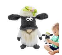 Poupée de Pâques sans visage en peluche sans visage | Décoration de Pâques sans visage Figurine - Figurine de décoration de Noël en peluche d'agneau couverte de tête