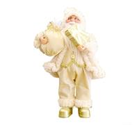 Poupée de Père Noël debout créative rouge et blanc pour couleurs beiges et | Costume en tissu doux, base en plastique robuste, résistant aux intempéries, pose debout charmante, parfait pour la cheminée