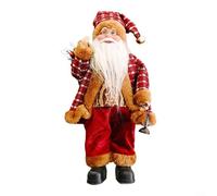 Poupée de Père Noël debout - Figurine créative de décoration de Noël avec sac à dos charmant pour intérieur ou extérieur (lampe à huile)